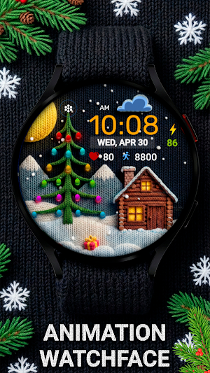 Christmas Digital Watch Face Screenshot 0