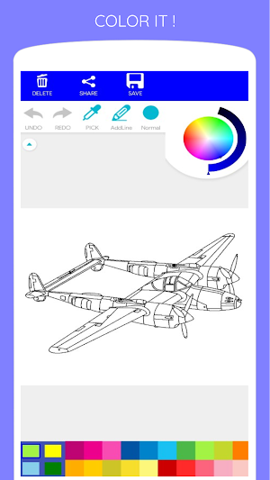 Battle Jet Fighter Coloring Screenshot 3