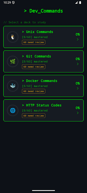 DevCards: Git & Linux Commands Screenshot 3
