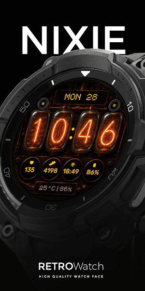 Nixie Retro - Watch Face Screenshot 0