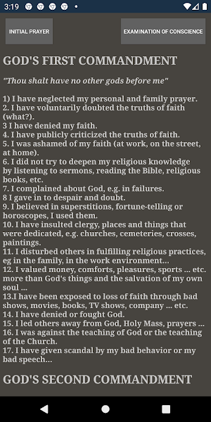 Examination of conscience Screenshot 1