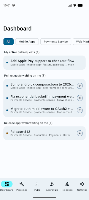 AzureOps — Pipelines & PRs Screenshot 0