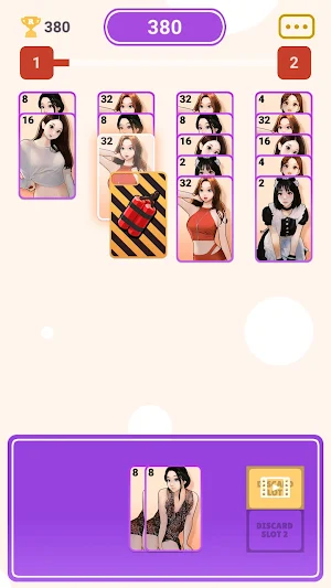 Sexy 2048 girls: card merge Screenshot 2