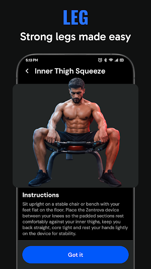 Zentrova Arm - Fitness Trainer Screenshot 1