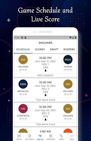 Jacksonville - Football Live Score & Schedule Screenshot 1