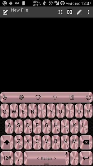 Keyboard Theme Metallic Pink Screenshot 0