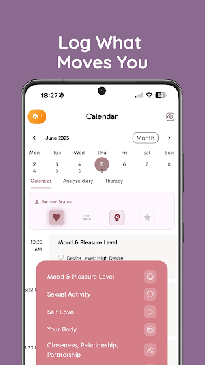 FlameLog – Intimacy Journal Screenshot 1
