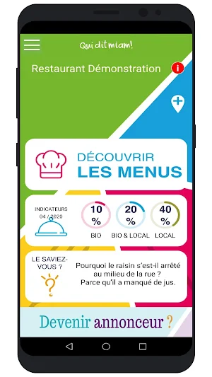 Qui Dit Miam! Qu'est ce qu'on mange à la cantine ? Screenshot 1