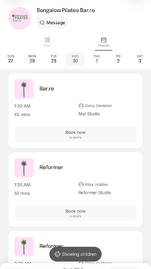 Bangalow Pilates Bar.re Screenshot 2
