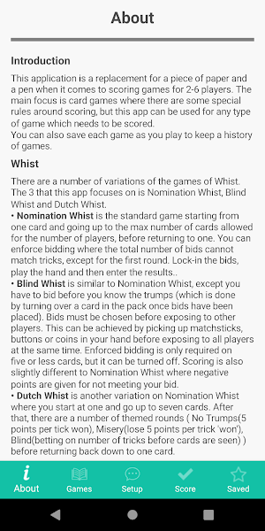 Whist Scorer Screenshot 0