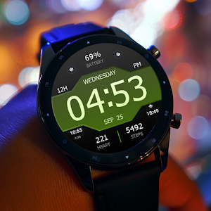 Key WF43 Digital Watch Face Screenshot 1