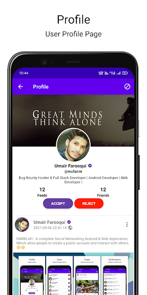 FAMBLAH - A Social Networking Platform Screenshot 0