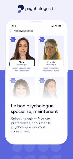 Psychologue.fr - Psy en ligne Screenshot 0