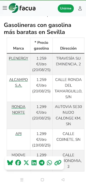 Busca la gasolina más barata Screenshot 2