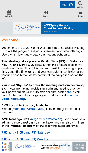 AMS Spring Western 2022 Screenshot 1