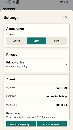 TOTP Authenticator Screenshot 2