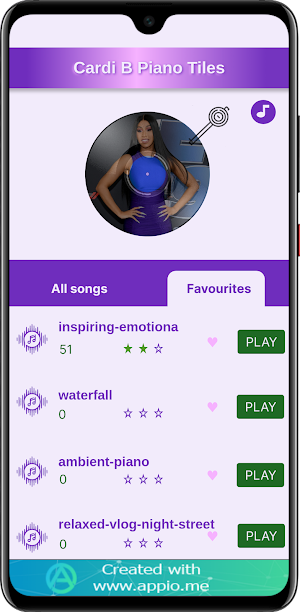 Cardi B Piano Tiles Screenshot 3