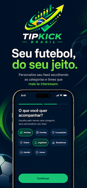 TipKick Brasil: Futebol News Screenshot 0