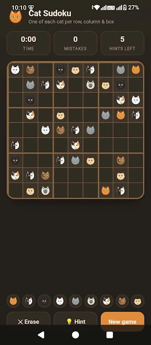 Cat Sudoku Screenshot 1