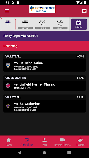 Linfield Athletics Screenshot 0