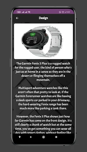 Garmin fenix 5 Plus Guide Screenshot 0