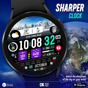 Sharper Clock - Watch Face Screenshot 1