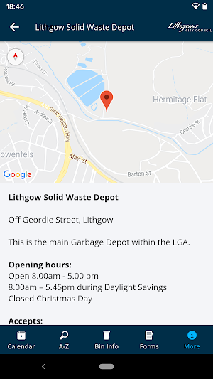 Lithgow Council Waste Screenshot 3