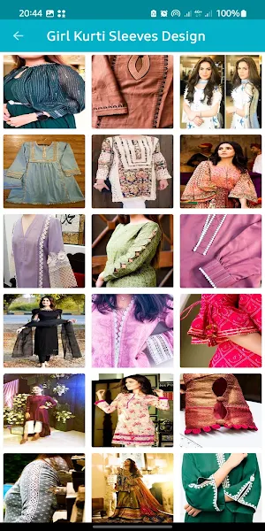 Girl Kurti Sleeves Design Screenshot 1