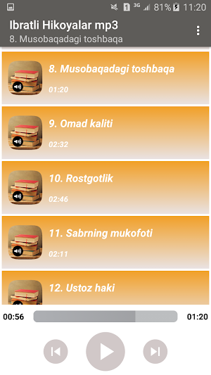 Ибратли Ҳикоялар (mp3). Screenshot 2