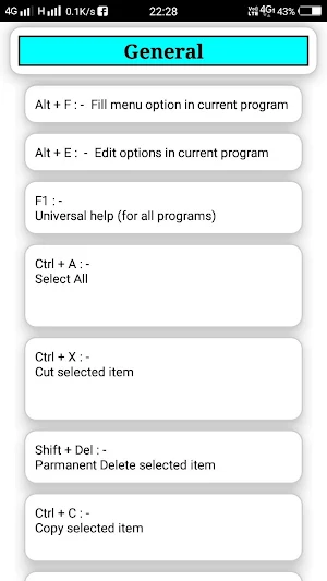 Computer Shortcuts Keys Screenshot 1
