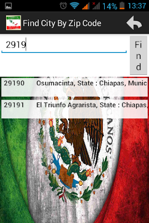 Mexican Zip Code Screenshot 2