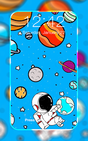 Cute Space Wallpaper Screenshot 1