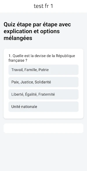 Examen civique Screenshot 1