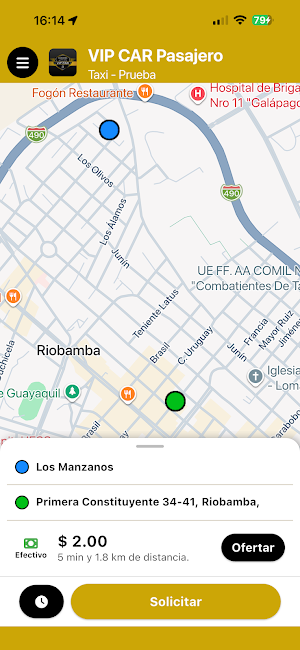 VIPCAR Riobamba Pasajero Screenshot 0