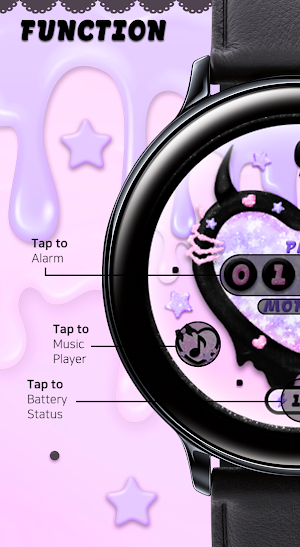 Goth Pink Love - Watchface Screenshot 1