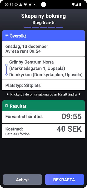 Mina resor Uppsala kommun Screenshot 3