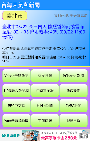 台灣天氣與新聞 Screenshot 0