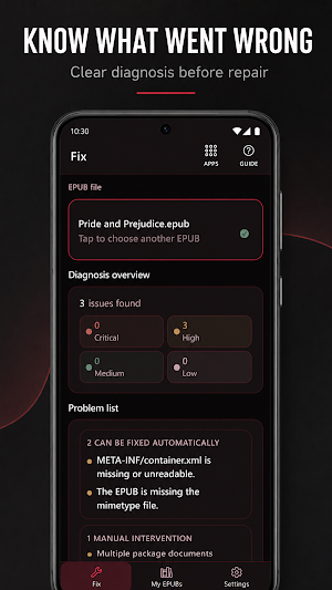 EPUB Fixer Screenshot 2