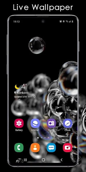 Galaxy S20 Video Wallpaper Black Screenshot 1