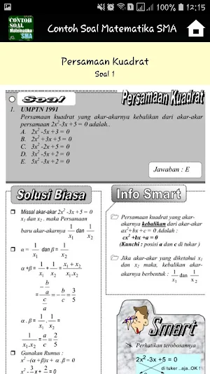Contoh Soal Matematika SMA Screenshot 3
