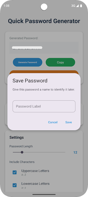 Quick Password Generator Screenshot 3