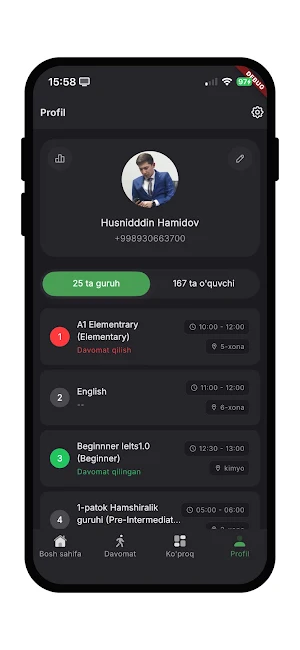 ElitesApp Teacher Screenshot 2