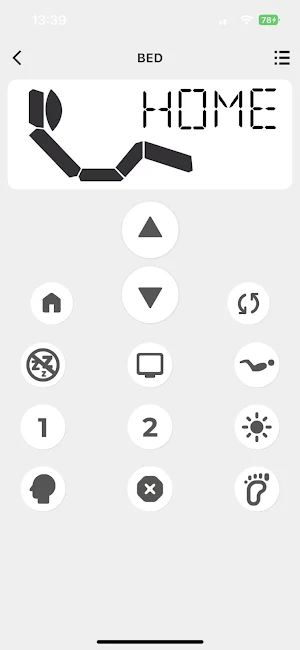 ErgoBed Control Screenshot 1
