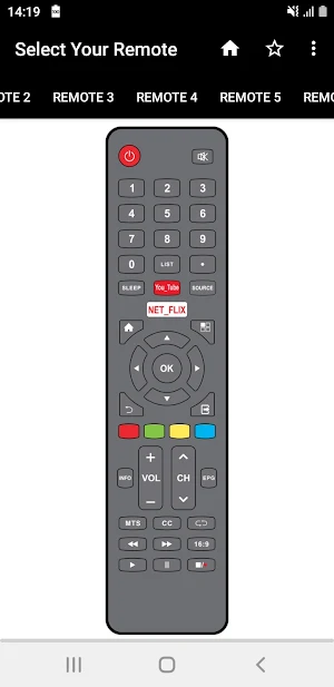 Master G TV Remote Screenshot 1