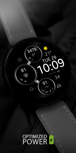 Silver Digital Watch Face Screenshot 1