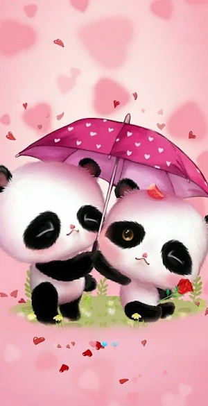 Cute Kawaii Panda Wallpaper Screenshot 2