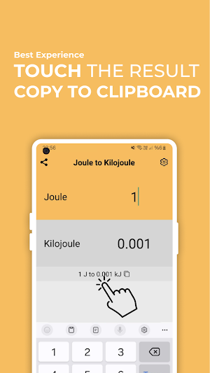 Joule to Kilojoule Converter Screenshot 2