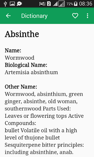 Natural Medicine Dictionary Screenshot 2