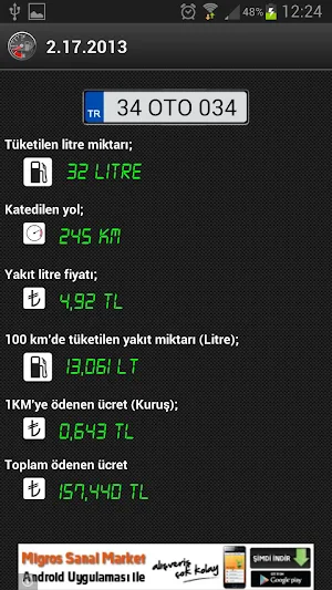 Oto Yakıt Hesaplama Screenshot 3