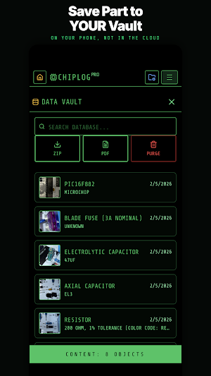 ChipLog Pro - IC Chip Scanner Screenshot 2